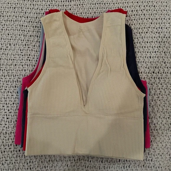 Garage V-Neck Ribbed Tank Tops - Multicolor Set - Picture 7 of 7